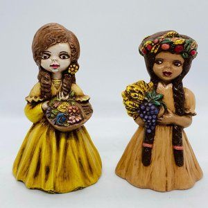 Duncan Enterprises Floral Girls Painted Ceramic